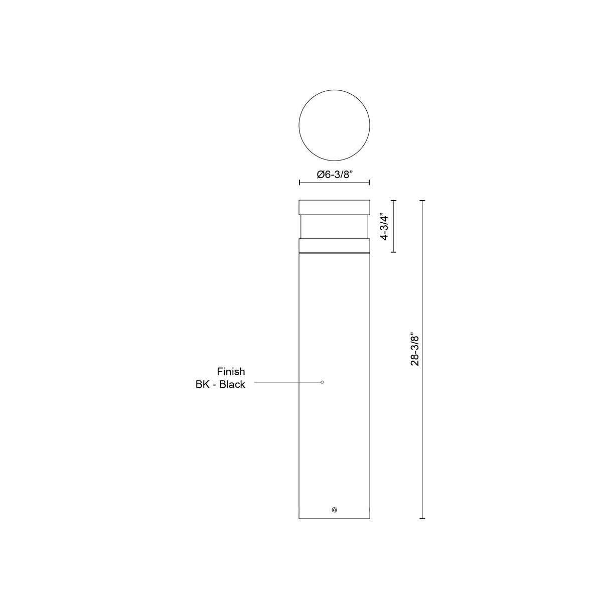 Kuzco Windermere 28-in Exterior Bollard