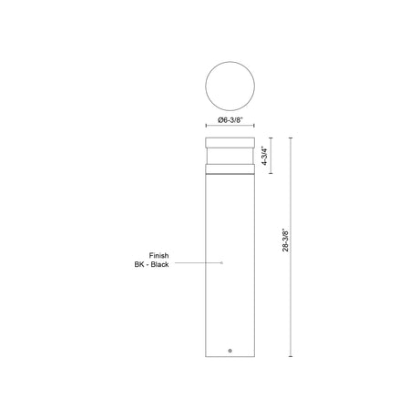 Kuzco Windermere 28-in Exterior Bollard