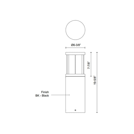 Kuzco Alden 20-in Exterior Bollard