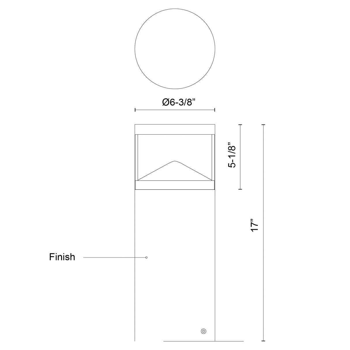 Kuzco Dover 17-in Exterior Bollard