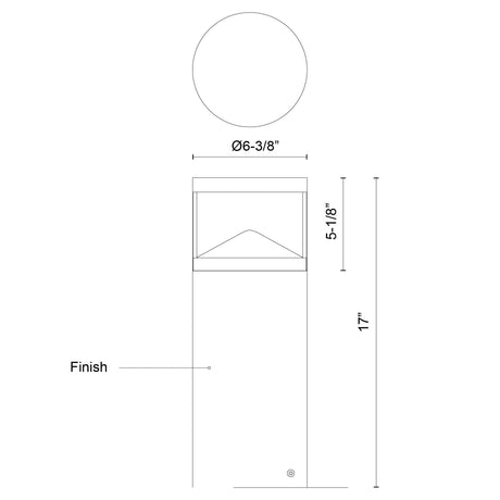 Kuzco Dover 17-in Exterior Bollard
