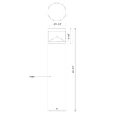 Kuzco Dover 29-in Exterior Bollard