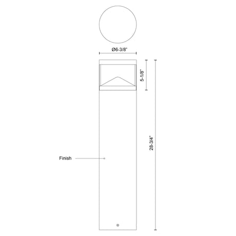 Kuzco Dover 29-in Exterior Bollard