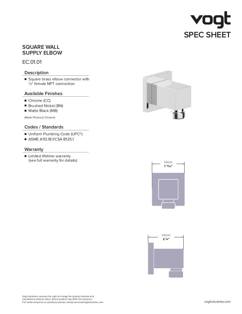 SQUARE BRASS ELBOW CONNECTOR