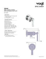ZEHN ELBOW CONNECTOR WITH SHUT-OFF