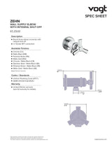 ZEHN ELBOW CONNECTOR WITH SHUT-OFF