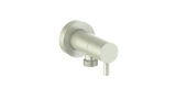 ROUND BRASS ELBOW CONNECTOR WITH SHUT-OFF
