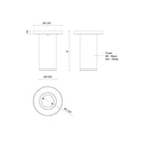 Kuzco Architectural Nordic 6-in (2-in Dia.) Exterior Ceiling