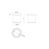 Kuzco Architectural Nordic 4-in (3-in Dia.) Exterior Ceiling
