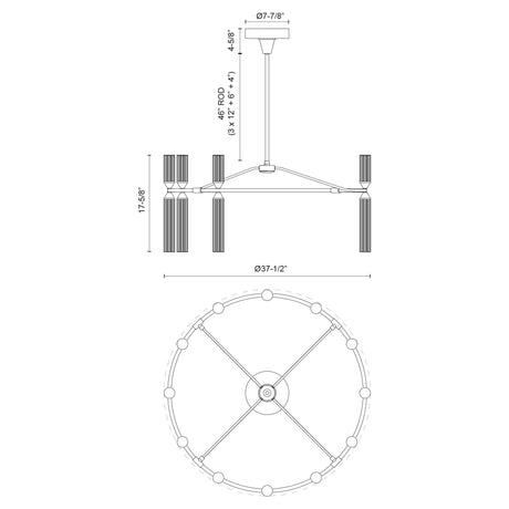 Alora Edwin 38-in Chandelier