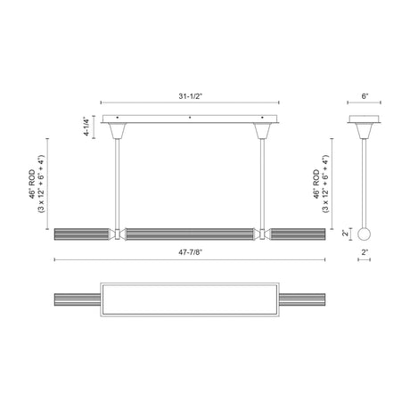 Alora Edwin 48-in Linear Pendant