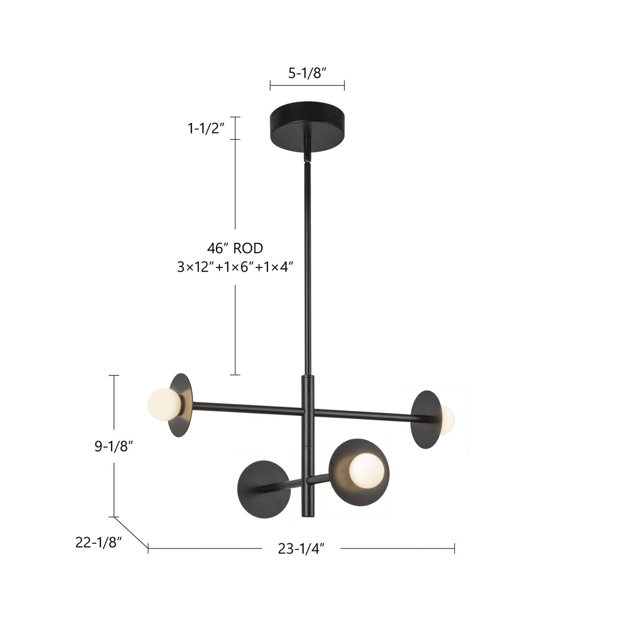 Kuzco Elixir 22-in Chandelier