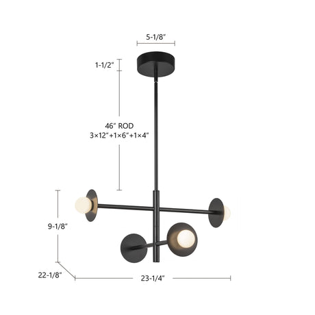 Kuzco Elixir 22-in Chandelier