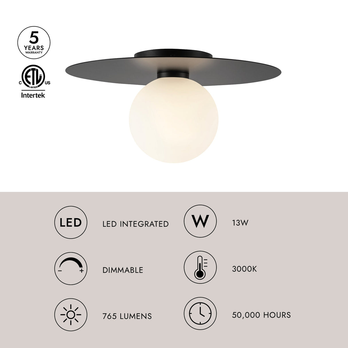 Kuzco Elixir 14-in Flush Mount
