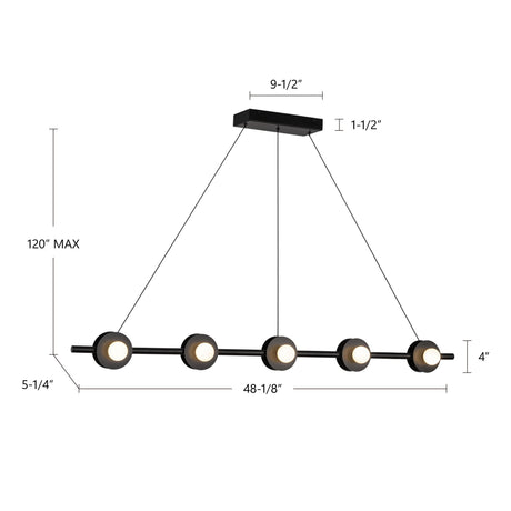 Kuzco Elixir 48-in Linear Pendant
