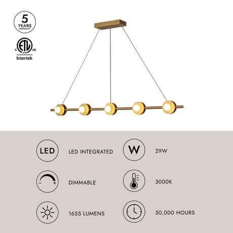 Kuzco Elixir 48-in Linear Pendant