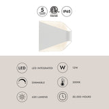 Kuzco Ellis 6-in Exterior Wall Sconce