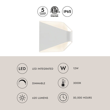 Kuzco Ellis 6-in Exterior Wall Sconce