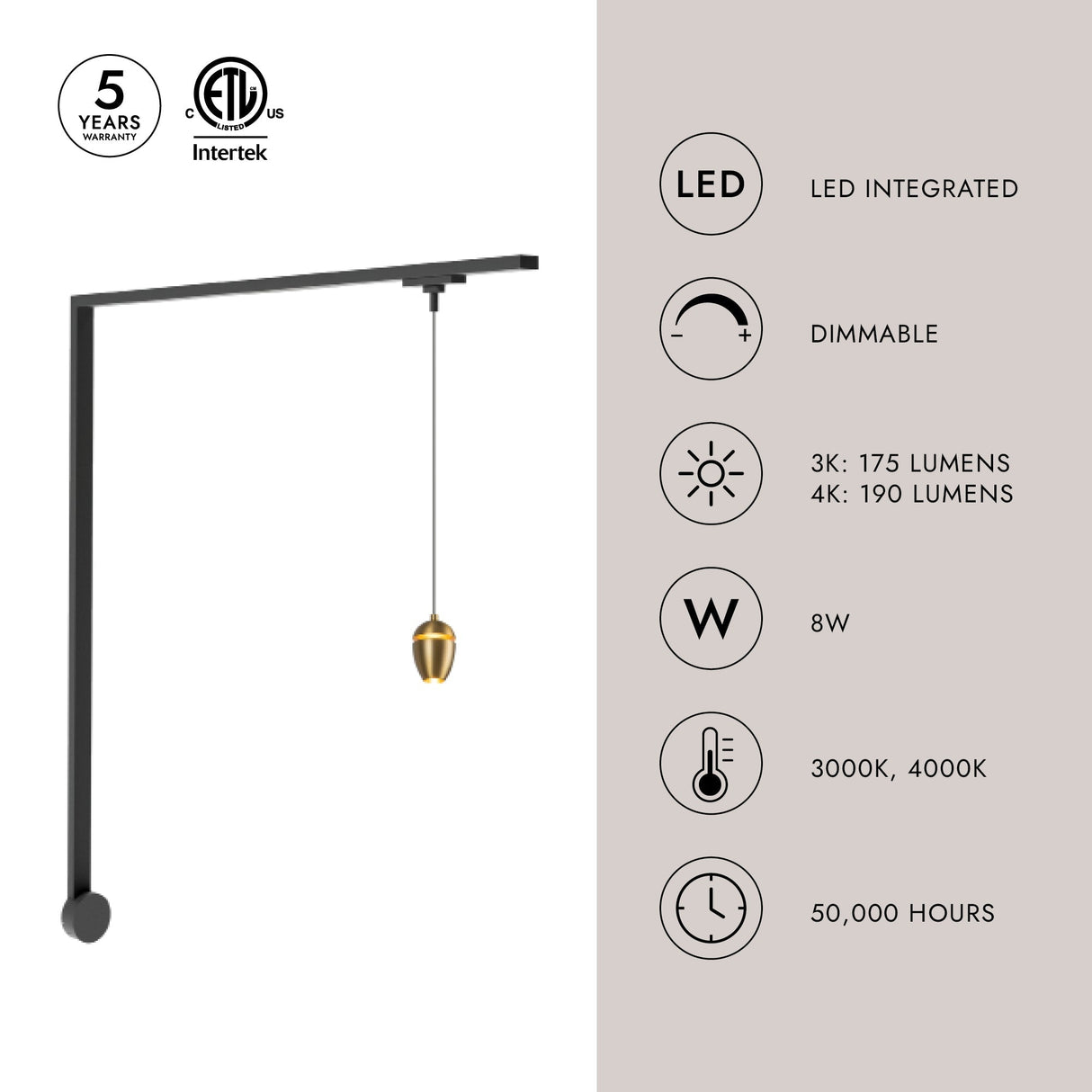 Kuzco Trilo Wall Kit - Eloa 1 Head