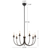 Alora Mood Ember 26-in Chandelier