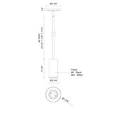 Kuzco Architectural Nordic 5-in (2-in Dia.) Exterior Pendant