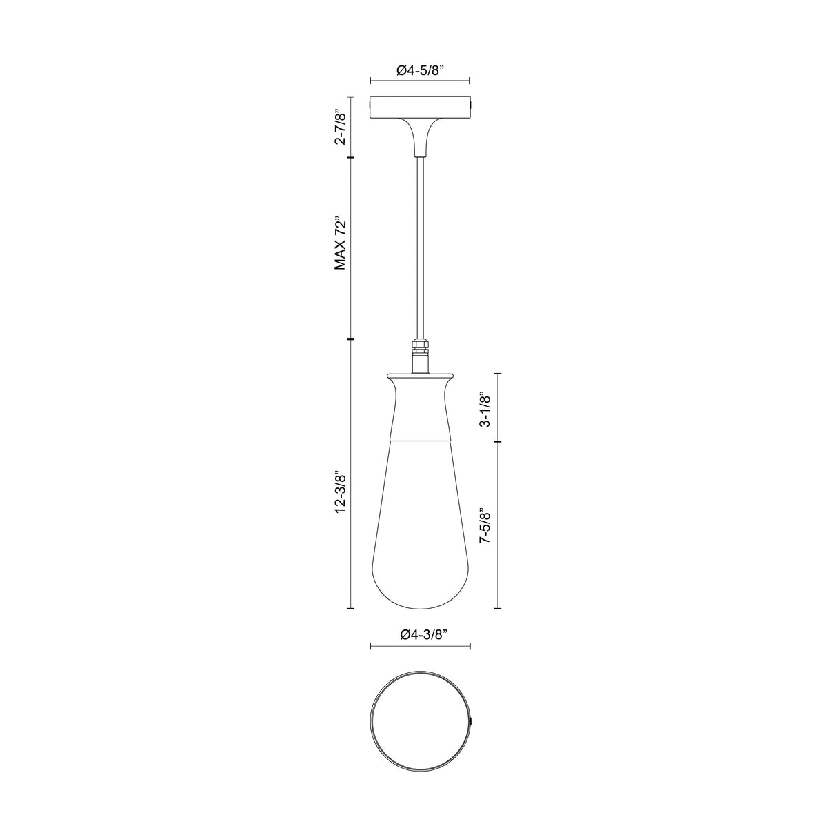 Alora Mood Marcel 4-in Exterior Pendant