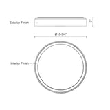 Kuzco Essex 16-in Flush Mount
