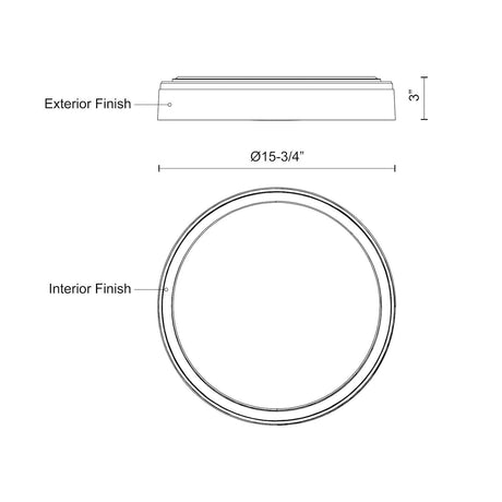 Kuzco Essex 16-in Flush Mount