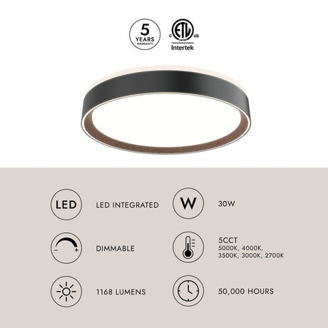 Kuzco Essex 16-in Flush Mount