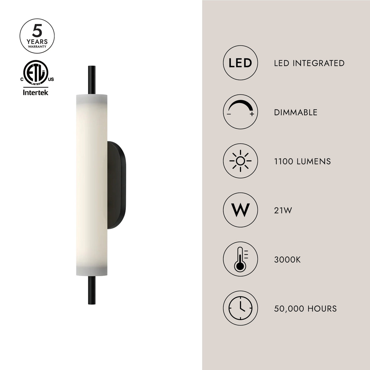 Kuzco Estes 24-in Exterior Wall Sconce