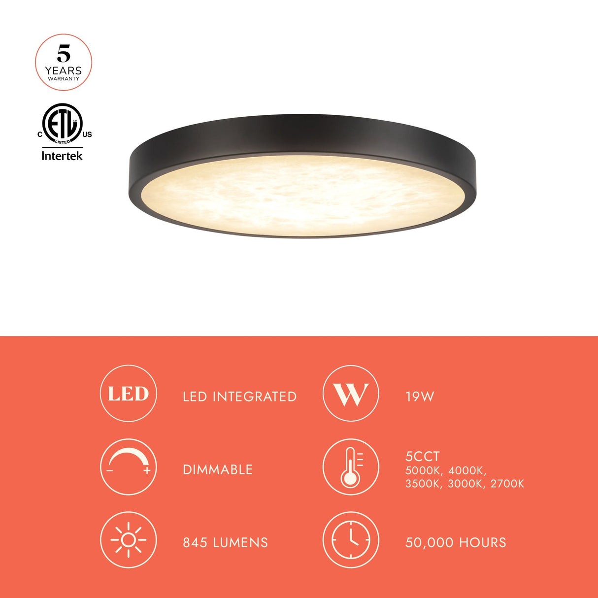 Alora Evelyn 9-in Flush Mount