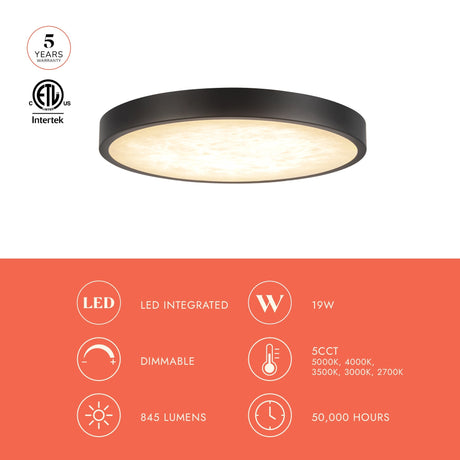 Alora Evelyn 9-in Flush Mount