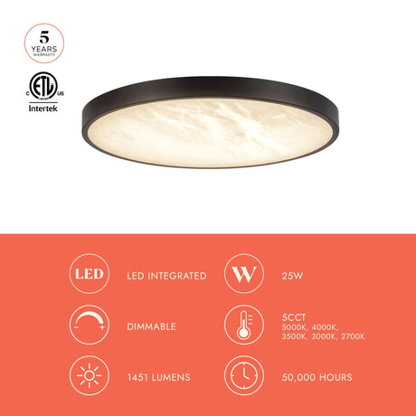 Alora Evelyn 12-in Flush Mount