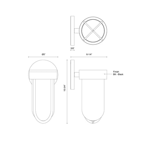 Kuzco Davy 11-in Exterior Wall Sconce