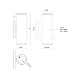 Kuzco Architectural Nordic 8-in (2-in Dia.) Exterior Wall