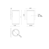 Kuzco Architectural Nordic 7-in (3-in Dia.) Exterior Wall