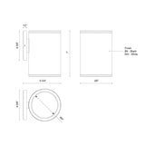 Kuzco Architectural Nordic 7-in (5-in Dia.) Exterior Wall