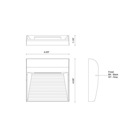 Kuzco Casa 5-in Exterior Wall Sconce
