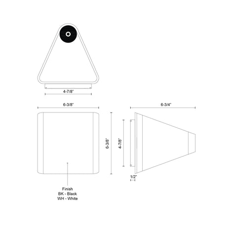 Kuzco Ellis 6-in Exterior Wall Sconce