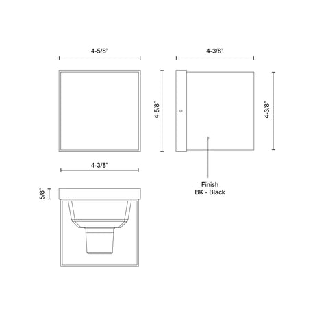 Kuzco Rene 5-in Exterior Wall Sconce