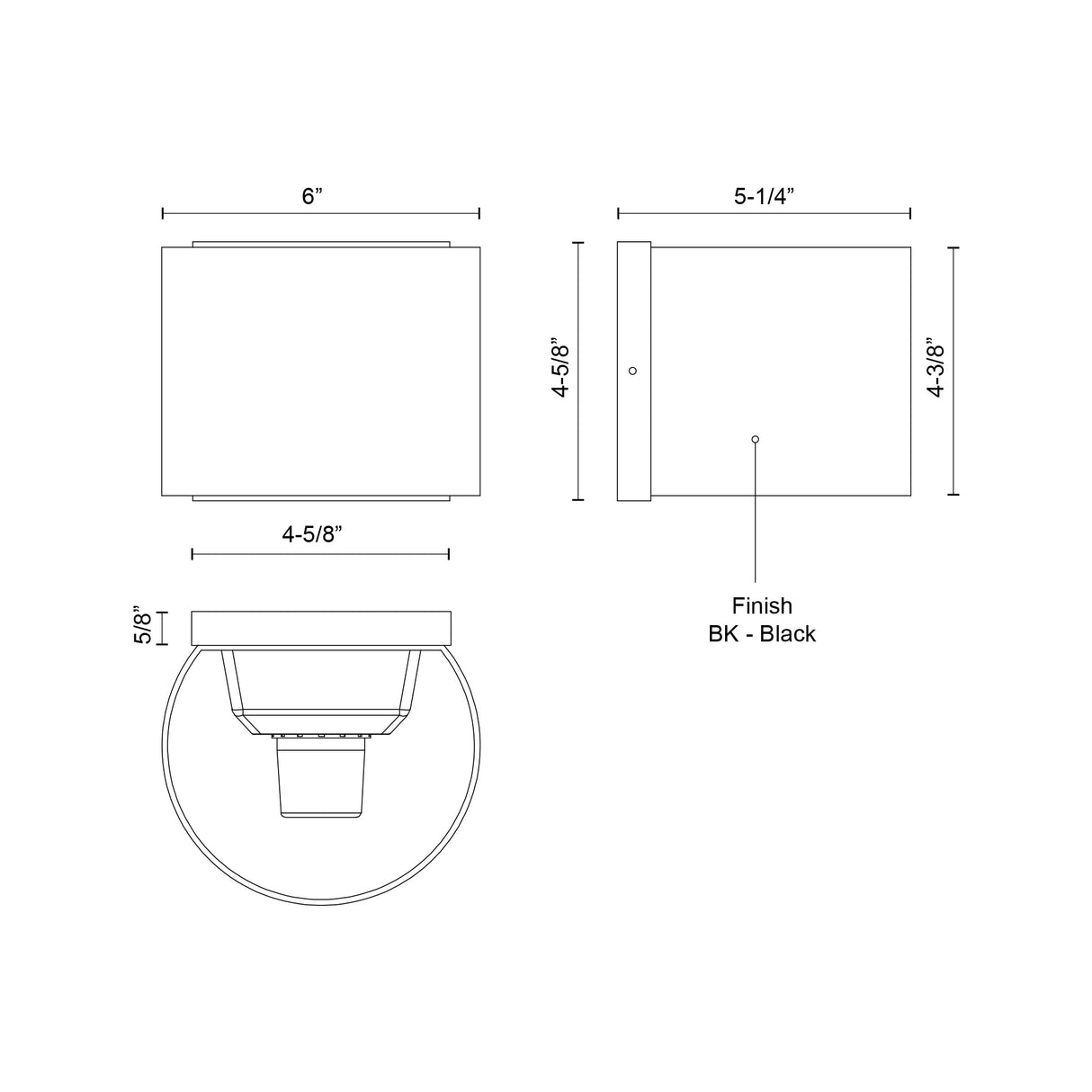 Kuzco Rene 6-in Exterior Wall Sconce