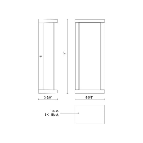 Kuzco Bravo 14-in Exterior Wall Sconce
