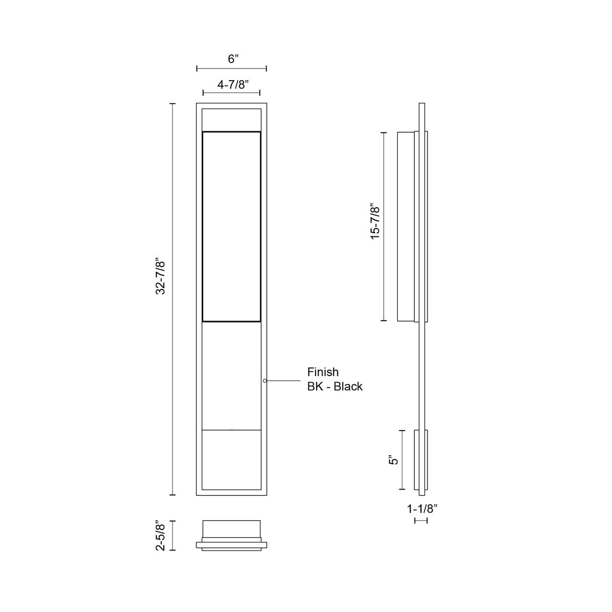 Kuzco Aspen 33-in Exterior Wall Sconce