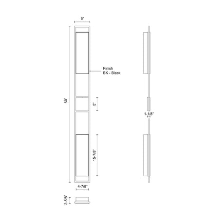 Kuzco Aspen 60-in Exterior Wall Sconce