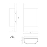 Kuzco Moondew 12-in Exterior Wall Sconce