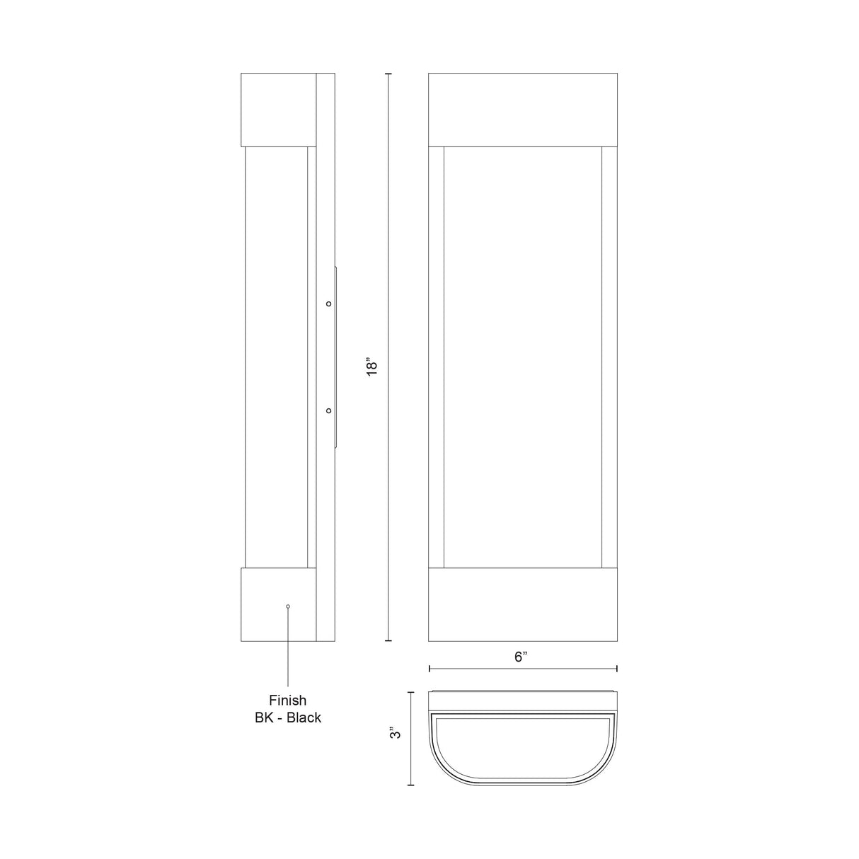 Kuzco Moondew 18-in Exterior Wall Sconce