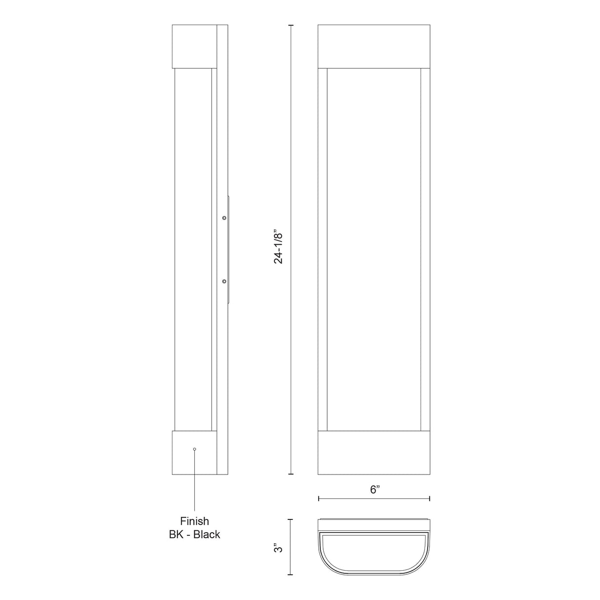 Kuzco Moondew 24-in Exterior Wall Sconce
