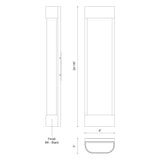 Kuzco Moondew 24-in Exterior Wall Sconce