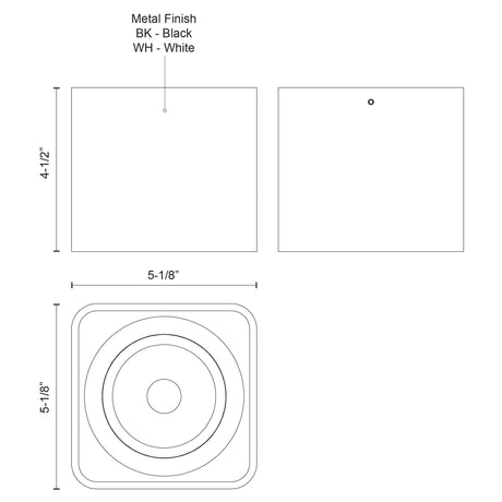 Kuzco Falco 5-in Flush Mount
