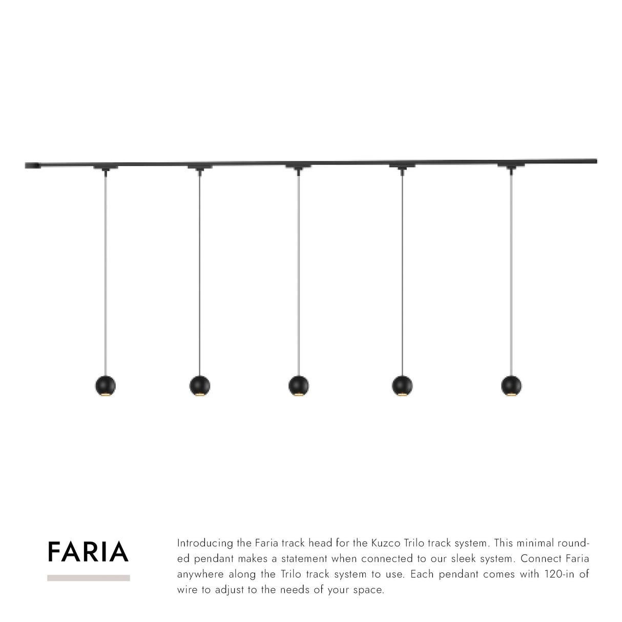 Kuzco Trilo Ceiling Kit - Faria 5-Head
